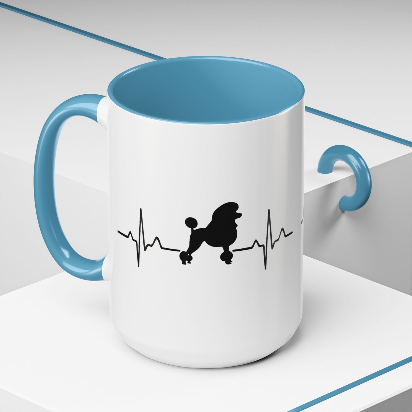 My Heart Beats For Poodles 2-Tone Coffee Mug