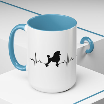 My Heart Beats For Poodles 2-Tone Coffee Mug