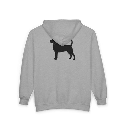 Bloodhound Silhouette Unisex Full Zip Hoodie