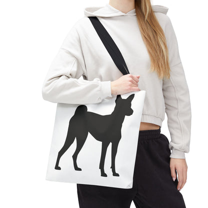 Basenji Silhouette Tote Bag