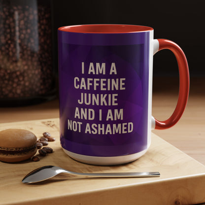 Caffeine Junkie 2-Tone Coffee Mug