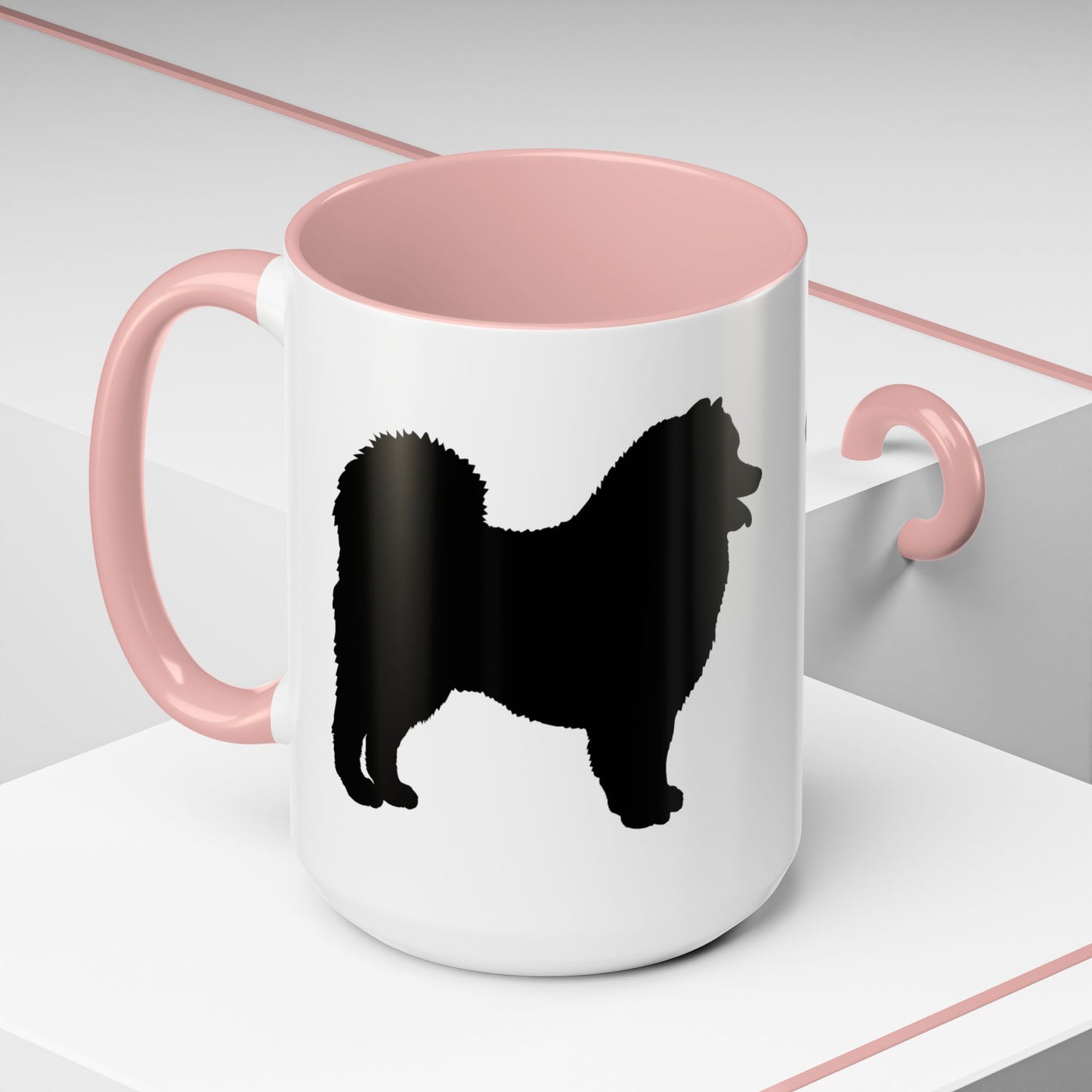 Samoyed Silhouette 2-Tone Coffee Mug
