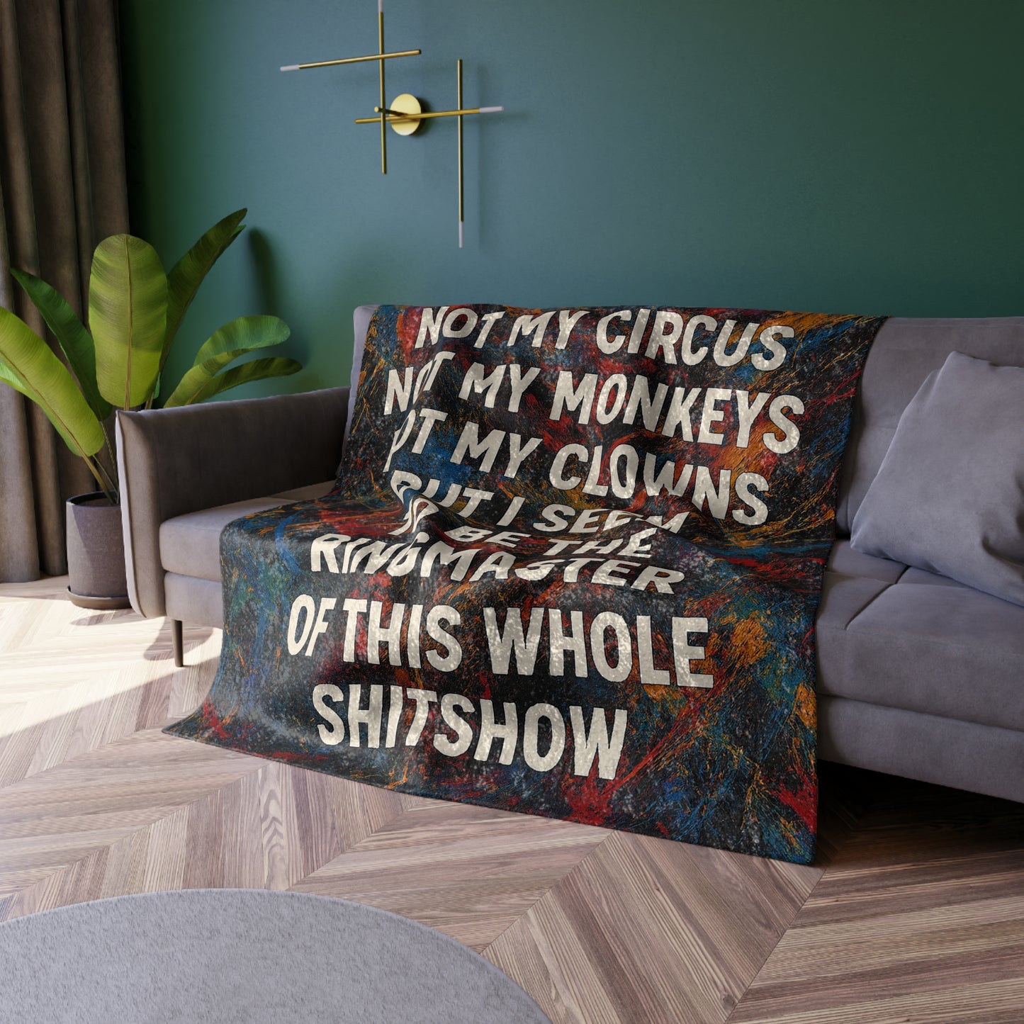 Ringmaster Crushed Velvet Blanket