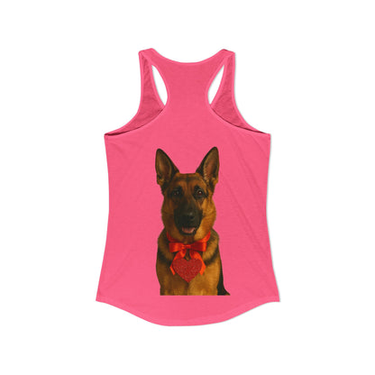 Cupid's Companion German Shepherd Women's Racerback Tank