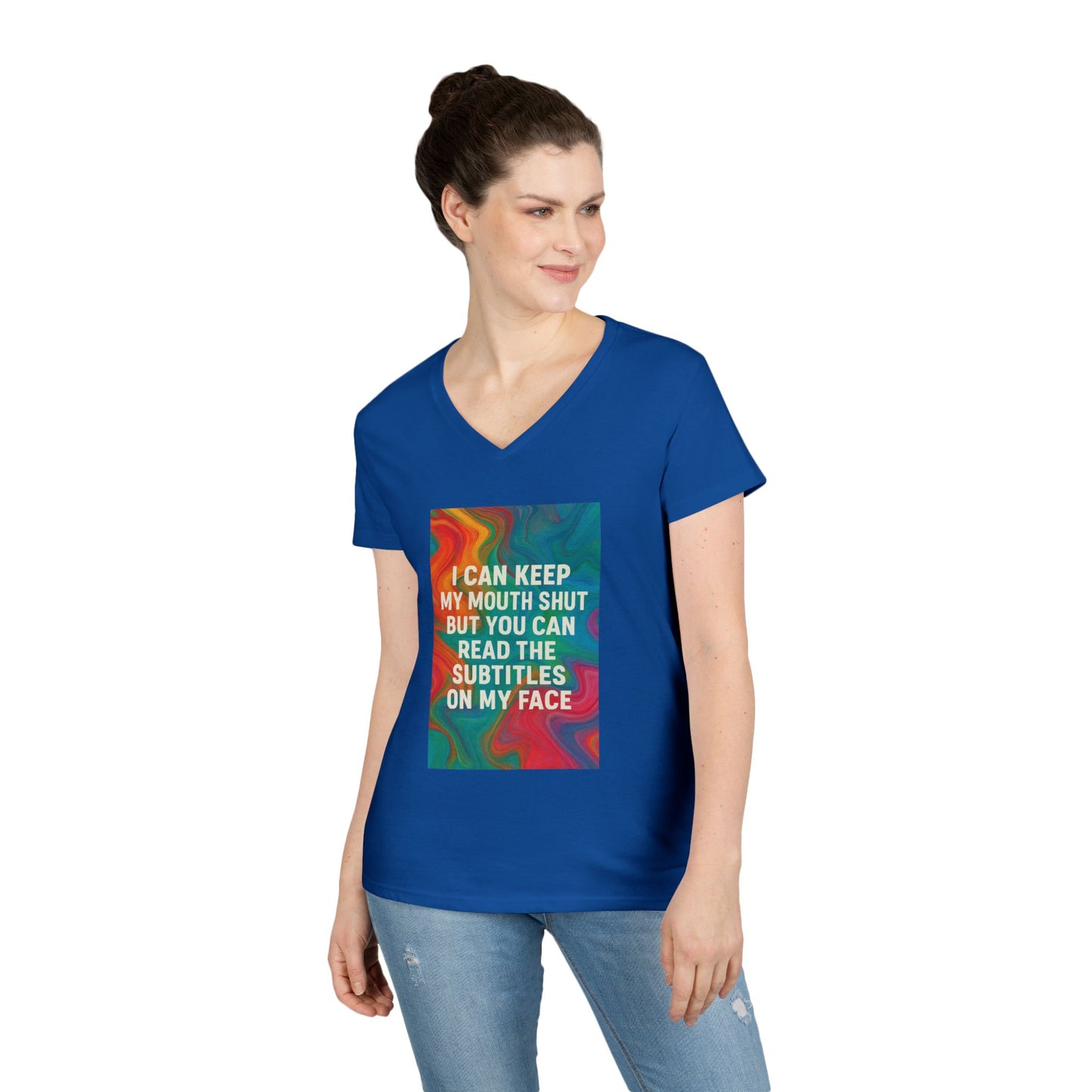 Subtitles Women's V-Neck T-Shirt