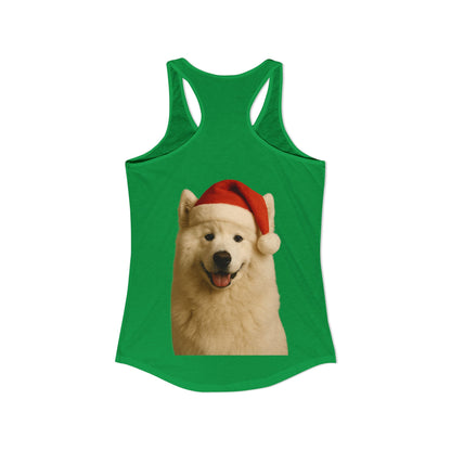 Santa Paws Samoyed Women's Racerback Tank