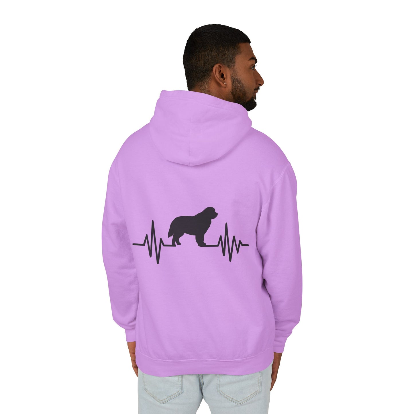 My Heart Beats For Newfies Unisex Lightweight Hoodie