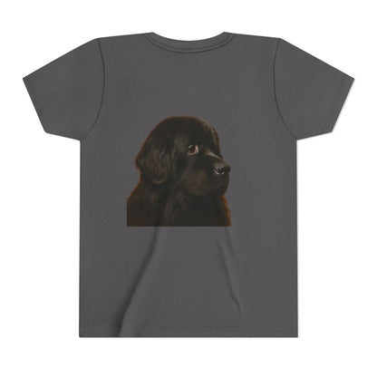 Newfie Head Youth Unisex Short Sleeve Crewneck Tee