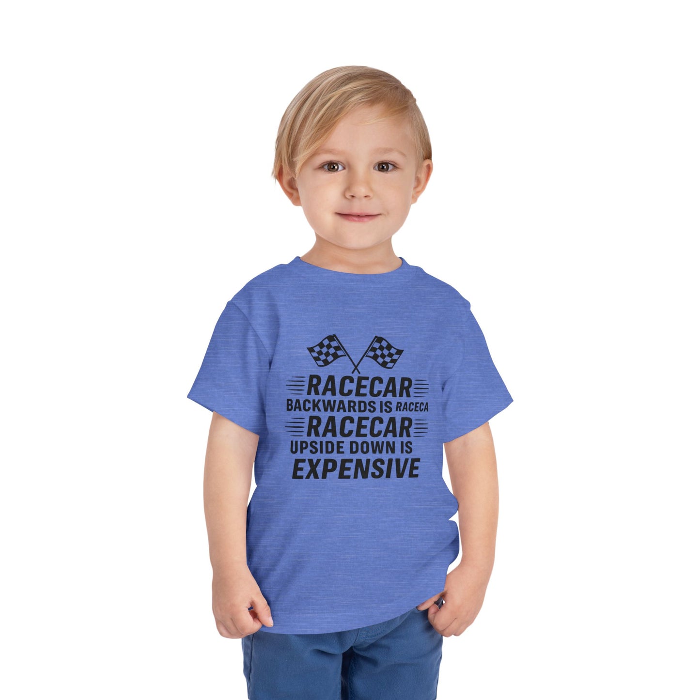 Racecar Backwards Toddler Unisex Short Sleeve Crewneck Tee