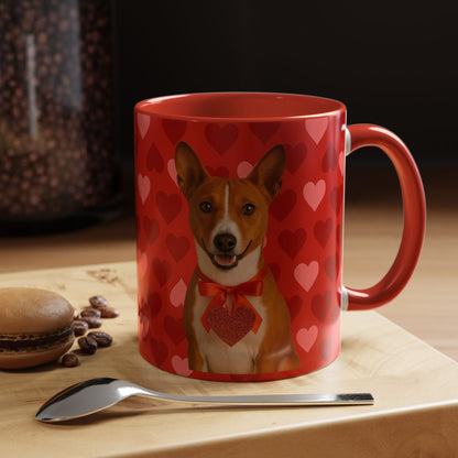 Cupid's Companion Basenji 2-Tone Coffee Mug