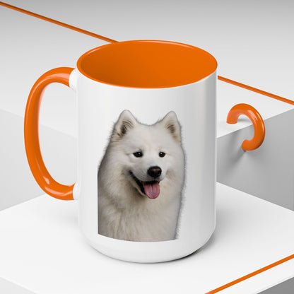 Samoyed Head 2-Tone Coffee Mug