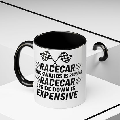 Racecar Backwards 2-Tone Coffee Mug