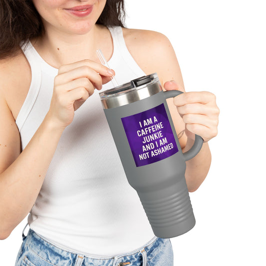 Caffeine Junkie Insulated Travel Mug