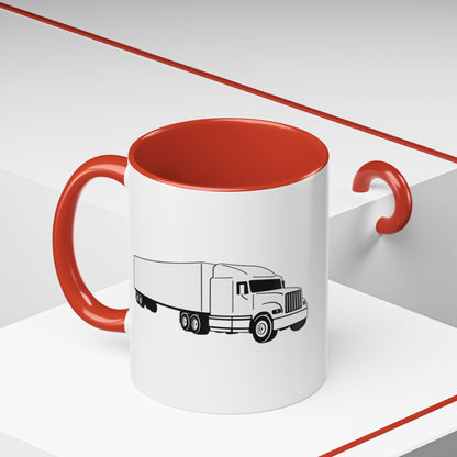 Semi Truck 2-Tone Coffee Mug
