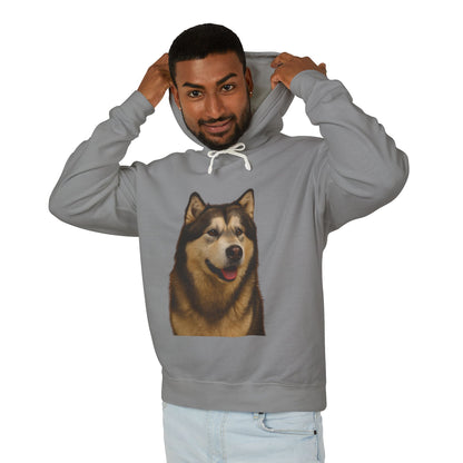 Malamute Head Unisex Lightweight Hoodie