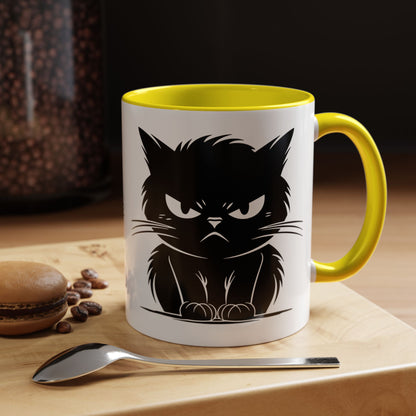 Angry Cat 2-Tone Coffee Mug