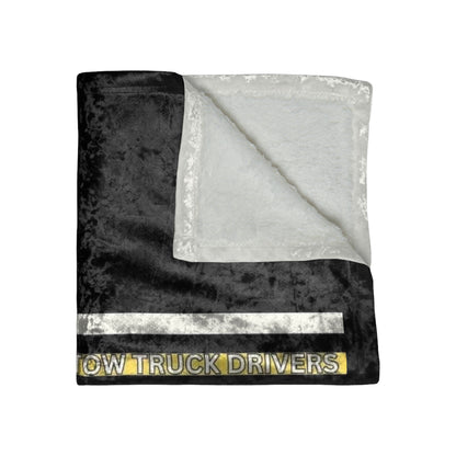 Slow Down Move Over Flag Crushed Velvet Blanket