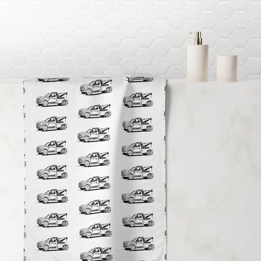 Wheel Lift Tow Truck Mink-Cotton  Beach Towel