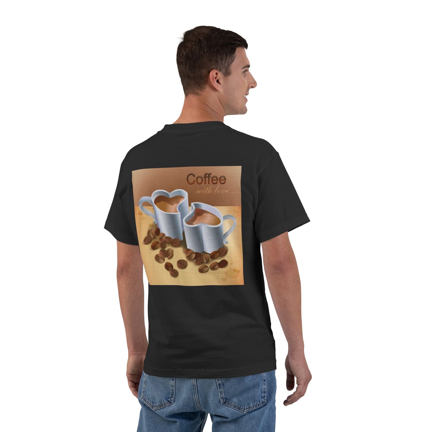 Coffee With Love Men's Short-Sleeve Crewneck Tee