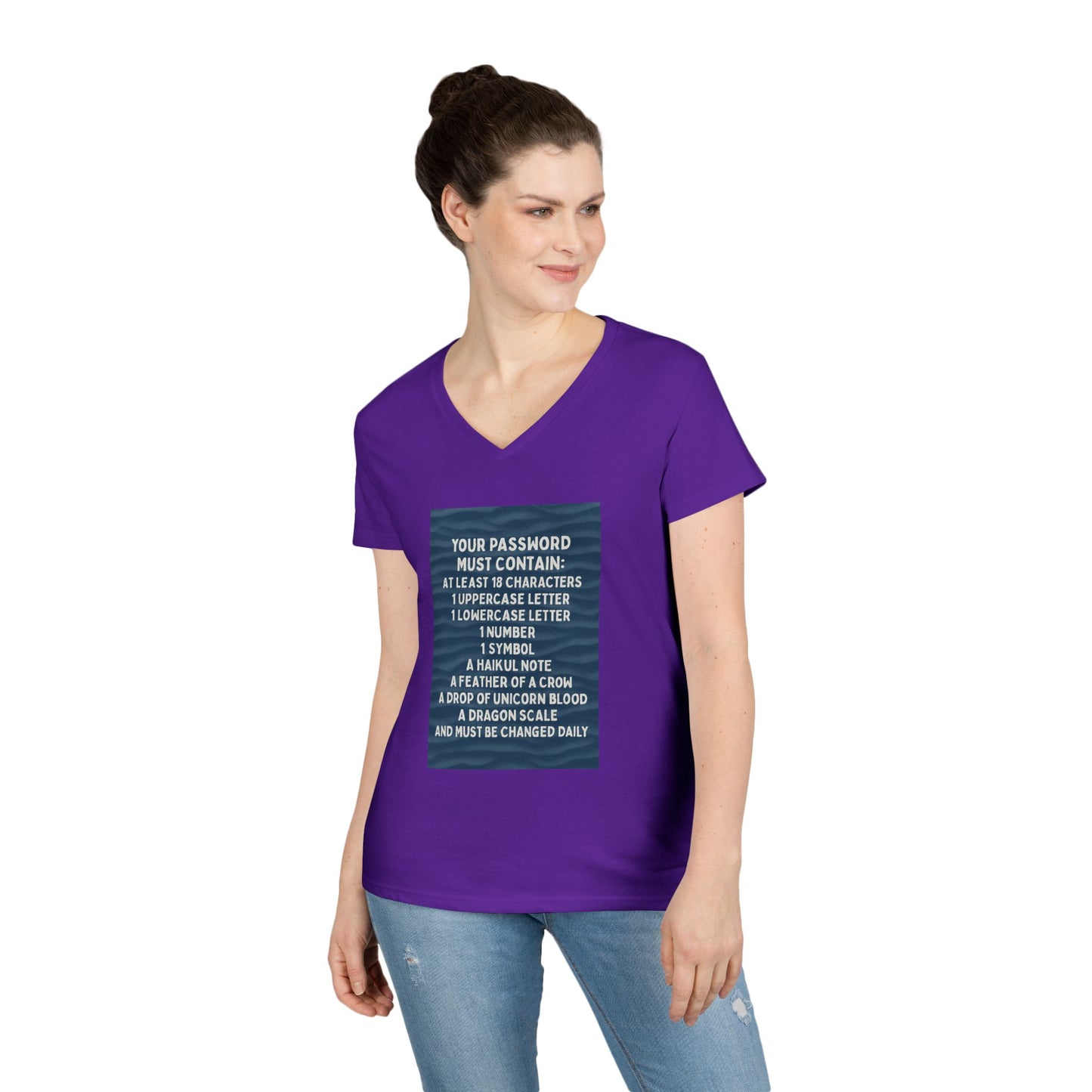 Password Women's V-Neck T-Shirt