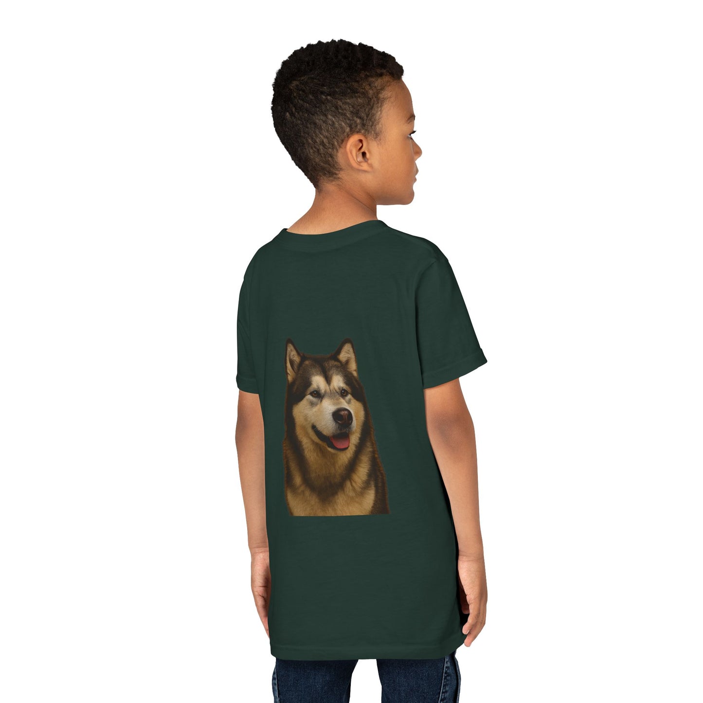 Malamute Head Youth Unisex Short Sleeve Crewneck Tee