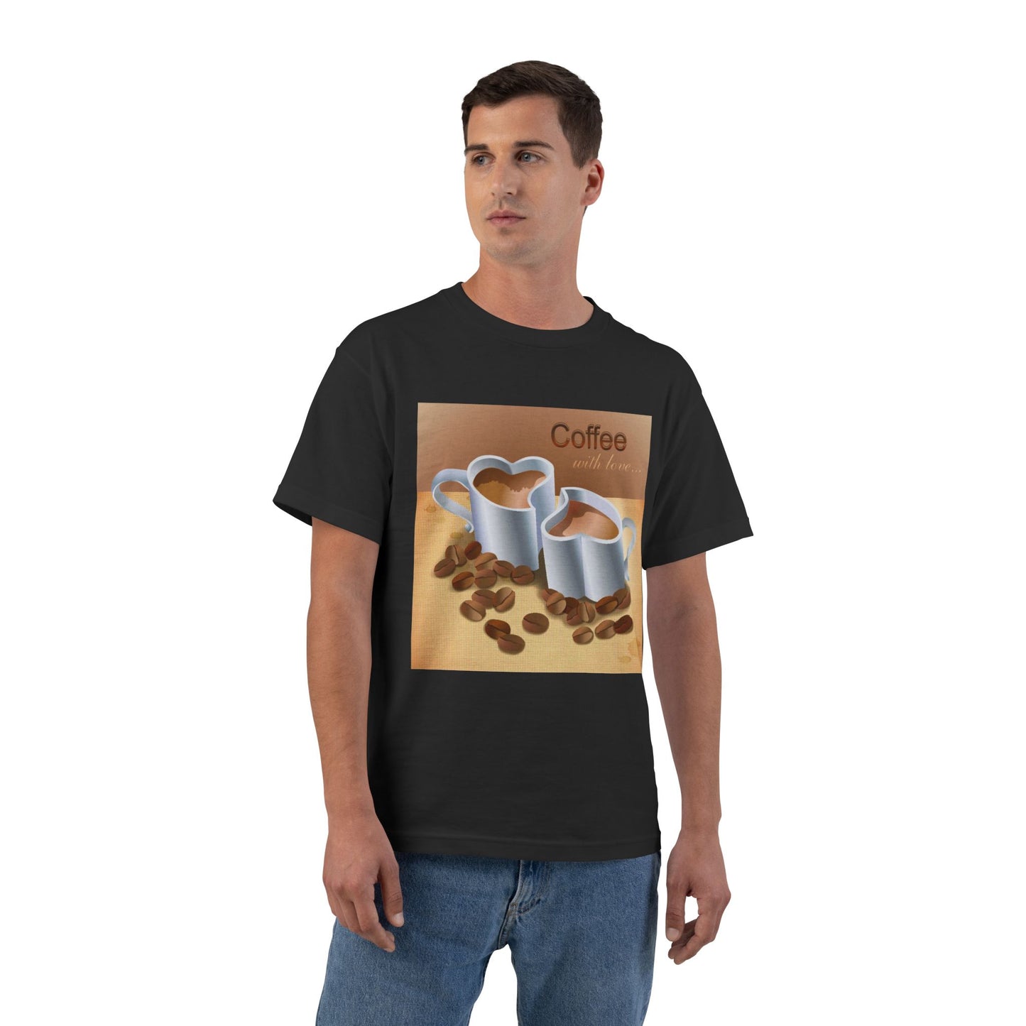 Coffee With Love Men's Short-Sleeve Crewneck Tee
