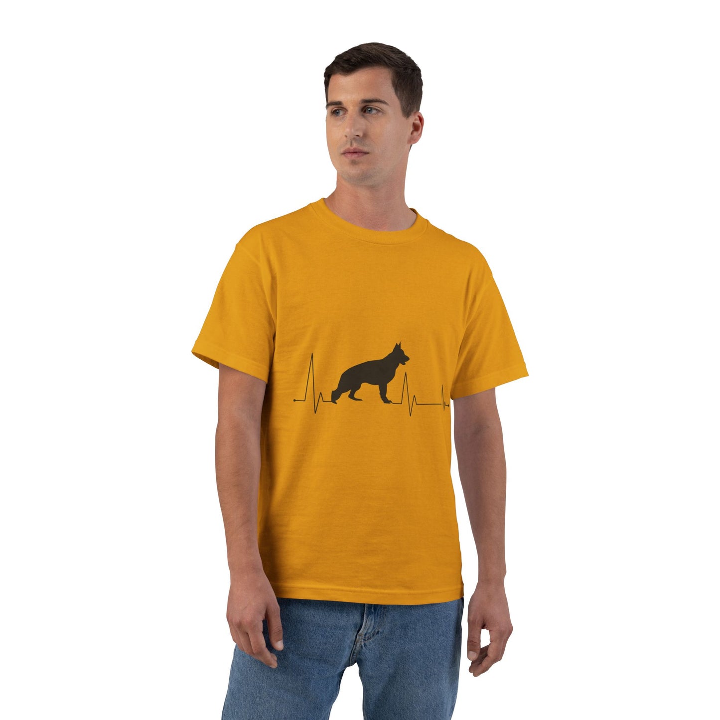 My Heart Beats For German Shepherds Men's Short-Sleeve Crewneck Tee
