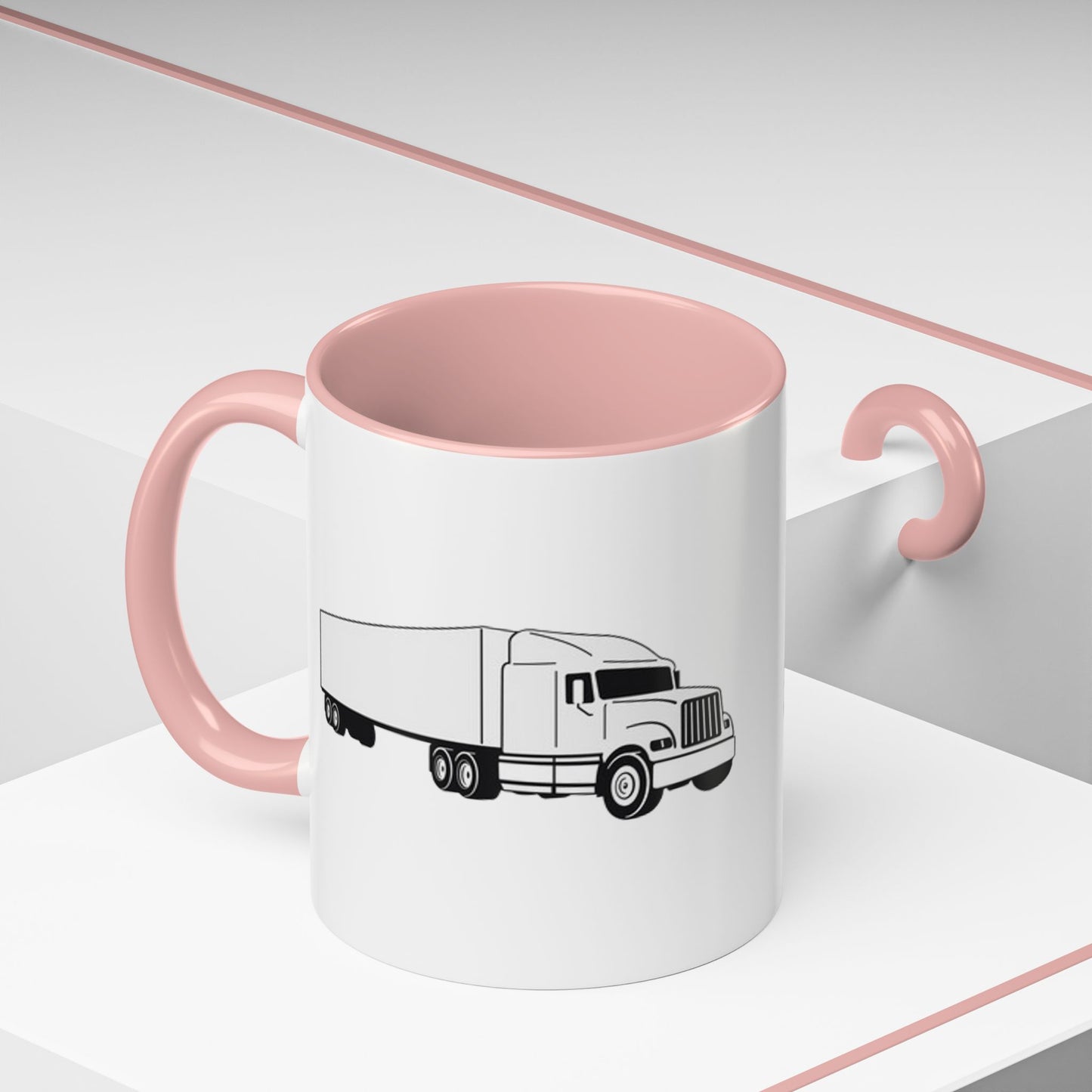 Semi Truck 2-Tone Coffee Mug
