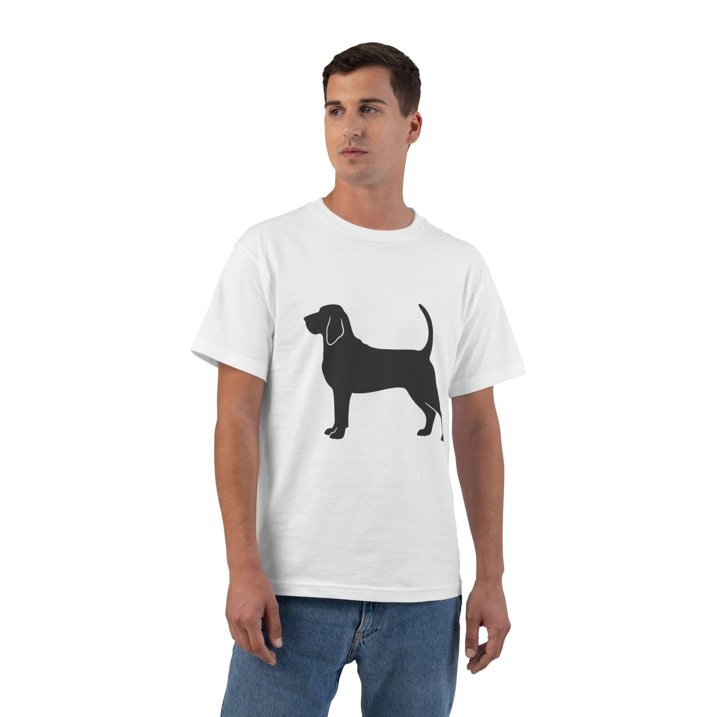 Bloodhound Silhouette Men's Short-Sleeve Crewneck Tee