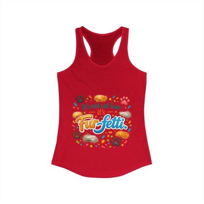 Fur-Fetti Cat Women's Racerback Tank