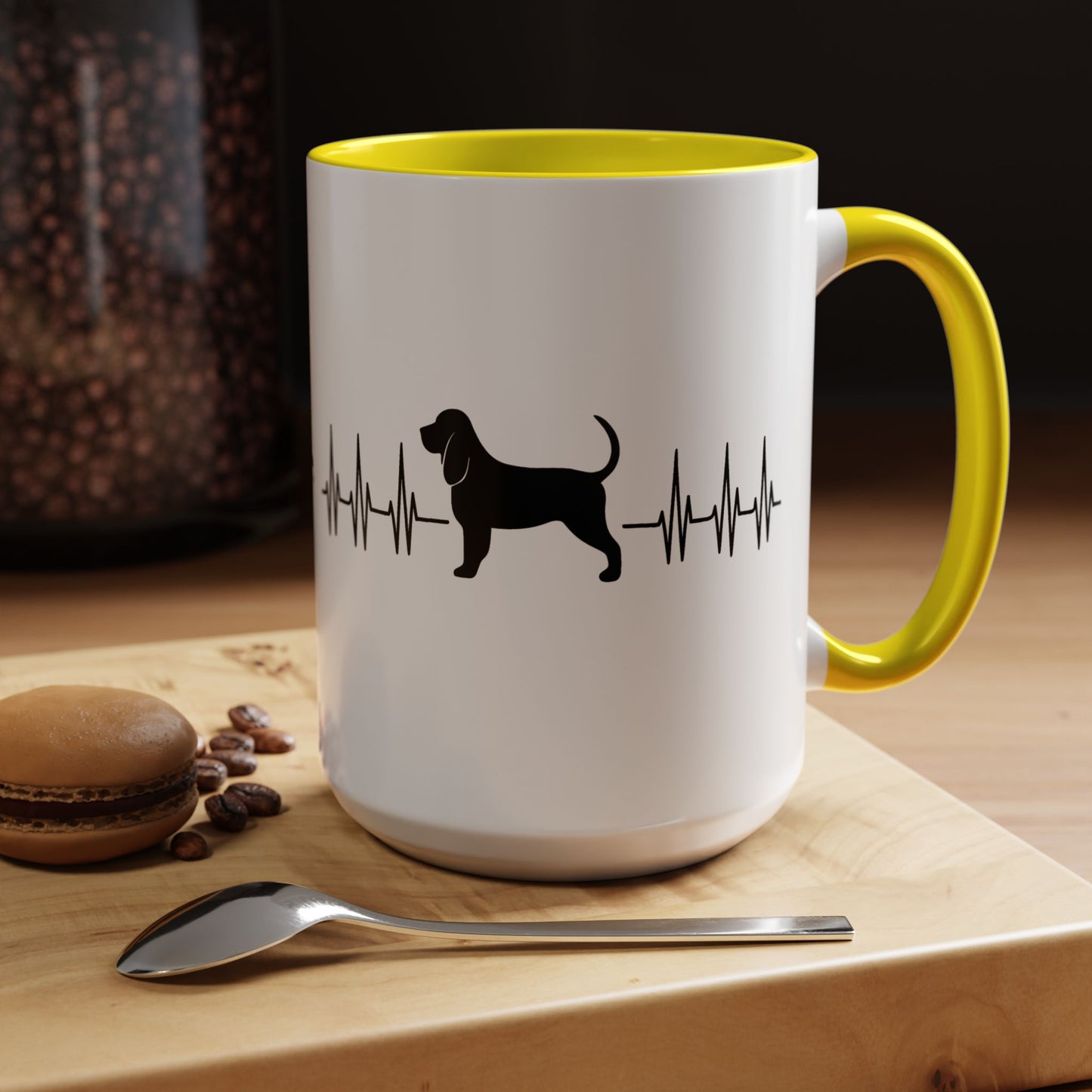 My Heart Beats For Bloodhounds 2-Tone Coffee Mug