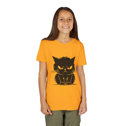 Angry Cat Youth Unisex Short Sleeve Crewneck Tee