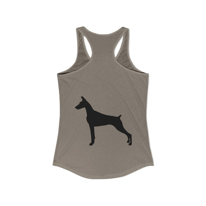 Doberman Silhouette Women's Racerback Tank