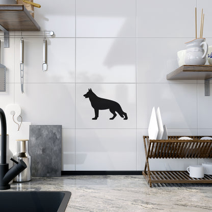 German Shepherd Silhouette Ceramic Photo Tile