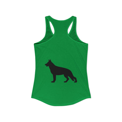 German Shepherd Silhouette Women's Racerback Tank