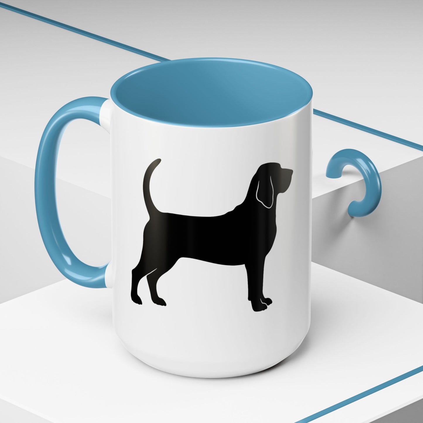 Bloodhound Silhouette 2-Tone Coffee Mug
