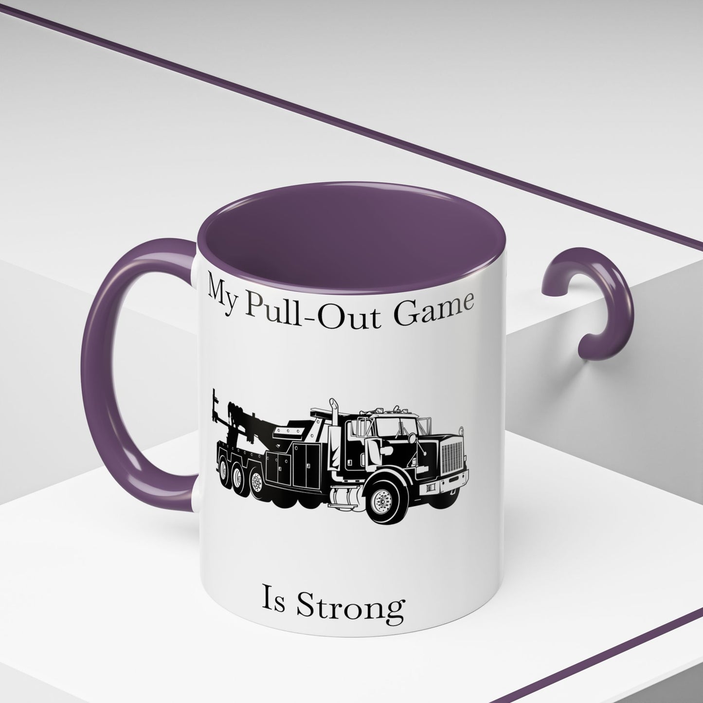 Pull Out Heavy Tow Truck 2-Tone Coffee Mug