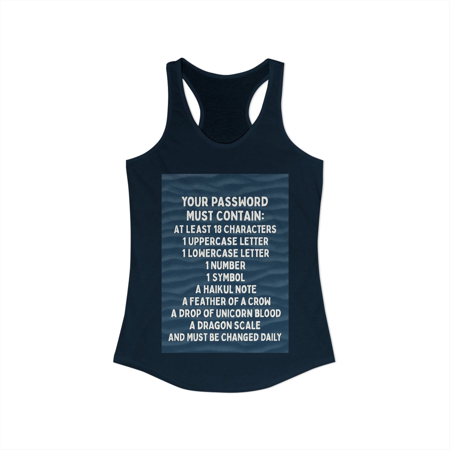Password Women's Racerback Tank