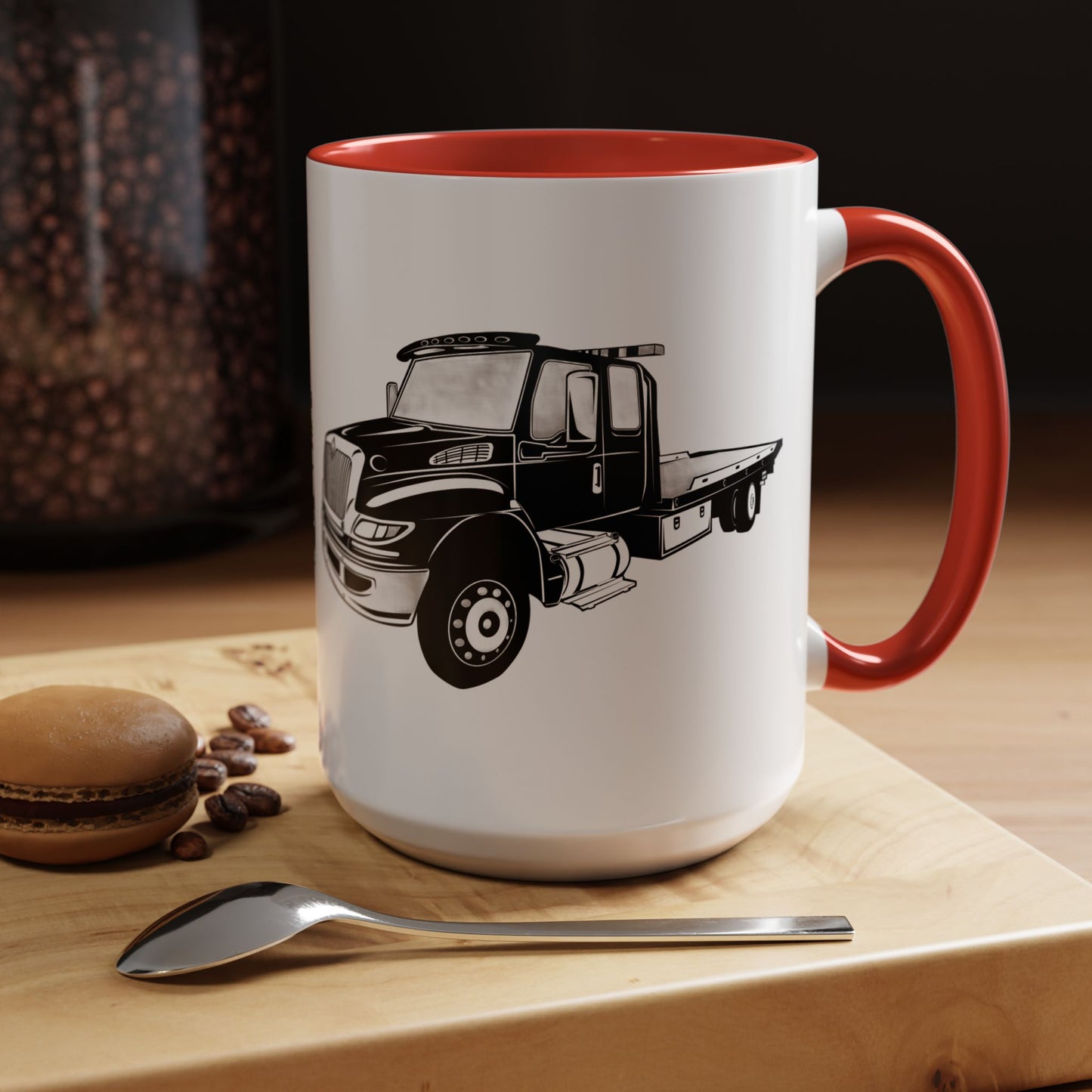Flatbed Tow Truck 2-Tone Coffee Mug