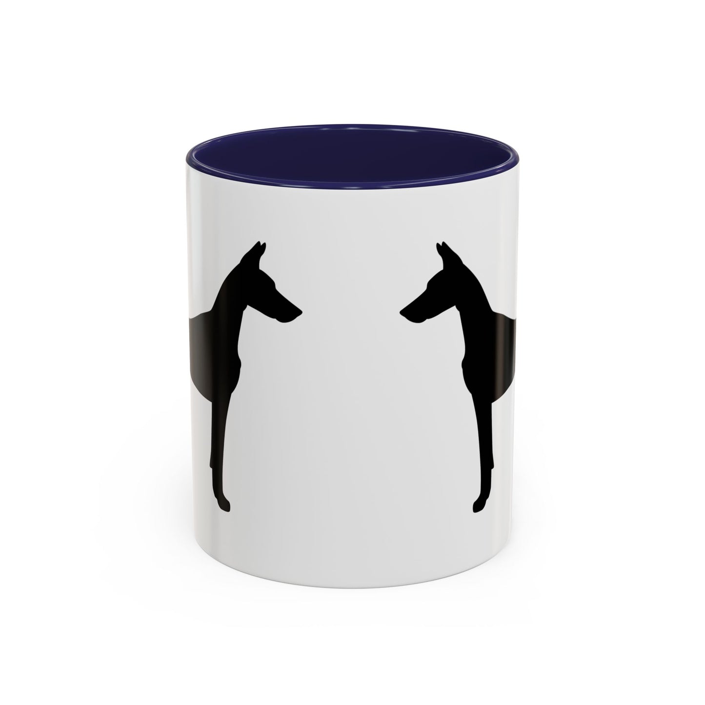 Doberman Silhouette 2-Tone Coffee Mug