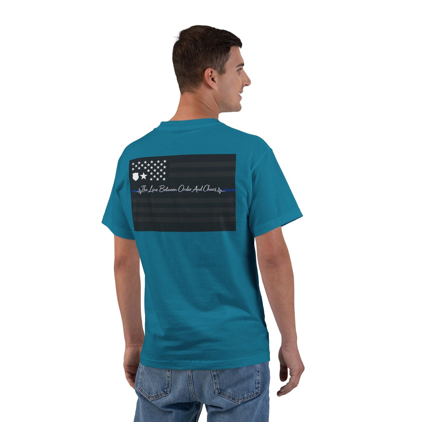 Thin Blue Line Men's Short-Sleeve Crewneck Tee
