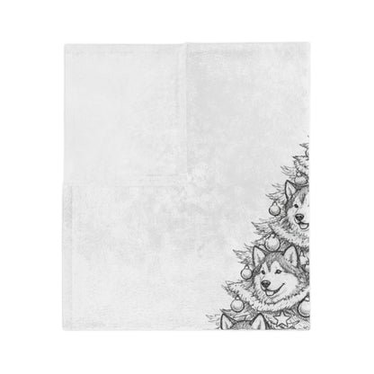Happy Howl-idays Velveteen Microfiber Blanket