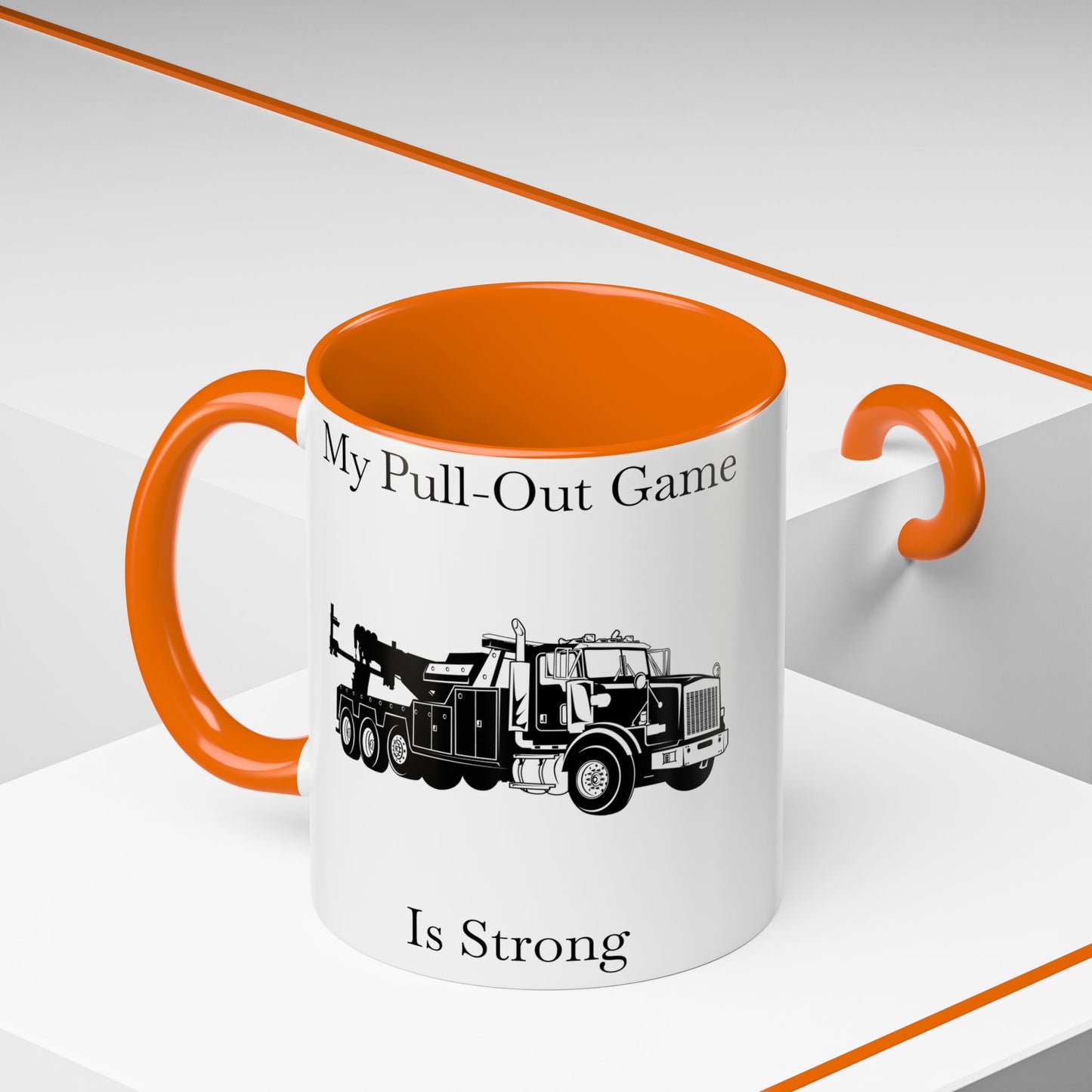 Pull Out Heavy Tow Truck 2-Tone Coffee Mug