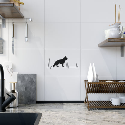 My Heart Beats For German Shepherds Ceramic Photo Tile