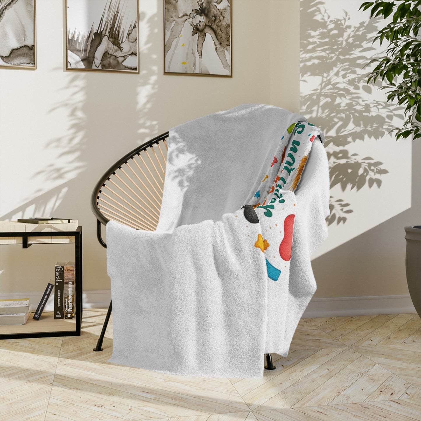 Fur-Fetti Cat Velveteen Microfiber Blanket