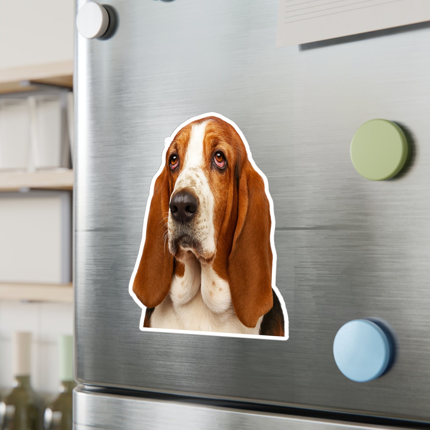 Basset Head Vinyl Decal