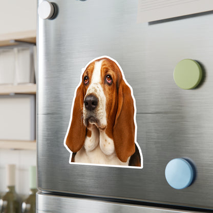 Basset Head Vinyl Decal