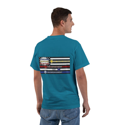 Slow Down Move Over Flag Men's Short-Sleeve Crewneck Tee