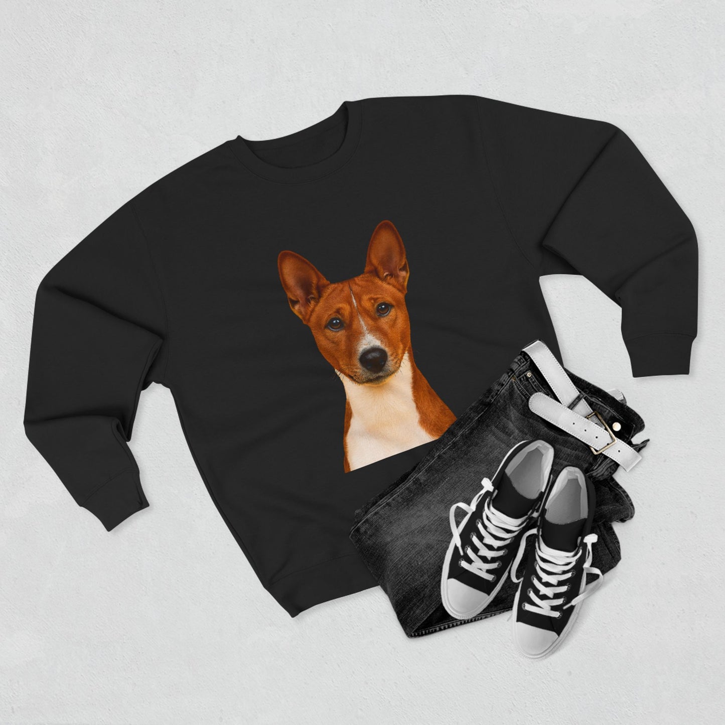Basenji Head Unisex Crewneck Sweatshirt