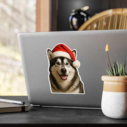 Santa Paws Malamute Vinyl Decal